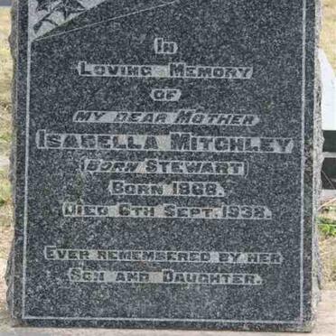 MITCHLEY Isabella nee STEWART 1868-1938