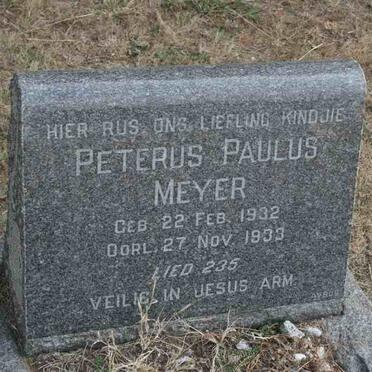 MEYER Petrus Paulus 1932-1933
