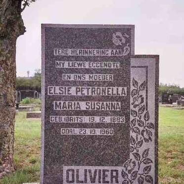 OLIVIER Elsie Petronella Maria Susanna nee BRITS 1883-1960