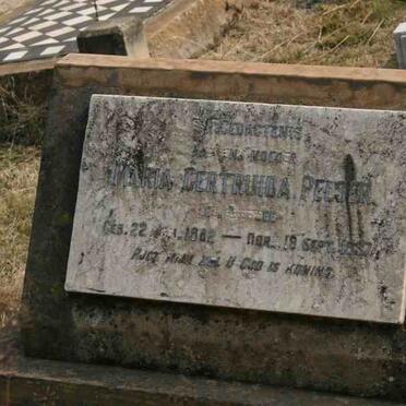 PELSER Maria Gertruida nee COETZEE 1882-1937