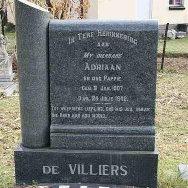 VILLIERS Adriaan, de 1907-1940