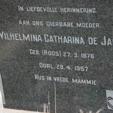 JAGER Wilhelmina Catharina, de nee ROOS 1876-1957