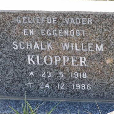 KLOPPER Schalk Willem 1918-1986