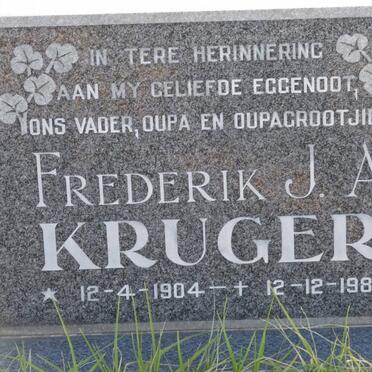 KRUGER Frederik J.A. 1904-1986