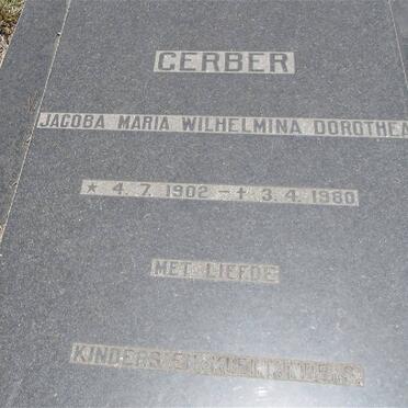 GERBER Jacoba Maria Wilhelmina Dorothea 1902-1980