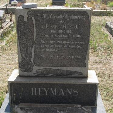 HEYMANS Elsabe M.S.J. 1931-1951