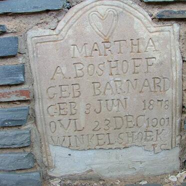 BOSHOFF Martha A. nee BARNARD 1878-1901