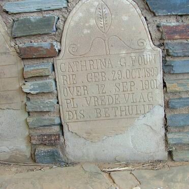 FOUWRIE Cathrina G. 1899-1901