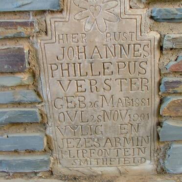 VERSTER Johannes Phillipus 1881-1901