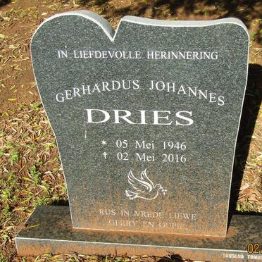 DRIES Gerhardus Johannes 1946-2016