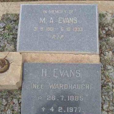 EVANS M.A. 1861-1933 &amp; H. WARDHAUGH 1885-1977