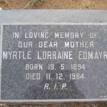 EDMAYR Wolfgang 1887-1959 &amp; Myrtle Lorraine 1894-1984