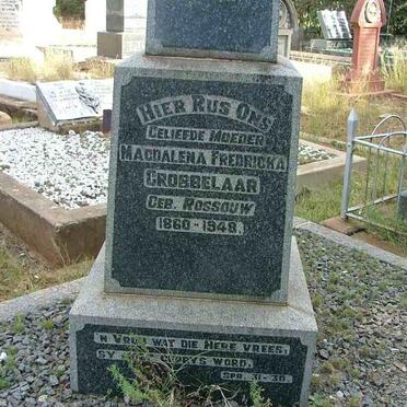 GROBBELAAR Magdalena Fredricka nee ROSSOUW 1860-1948