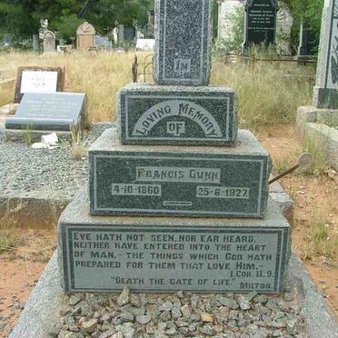 GUNN Francis 1860-1927