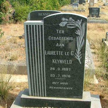 KLYNVELD Max 1884-1965 &amp; Laurette le G. 1887-1976