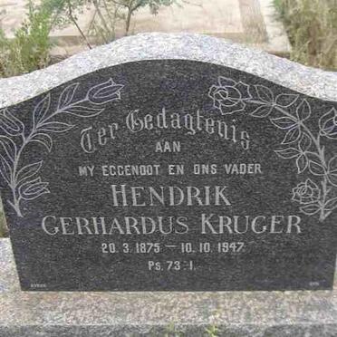 KRUGER Hendrik Gerhardus 1875-1947 &amp; Margaretha STRYDOM 1887-1959