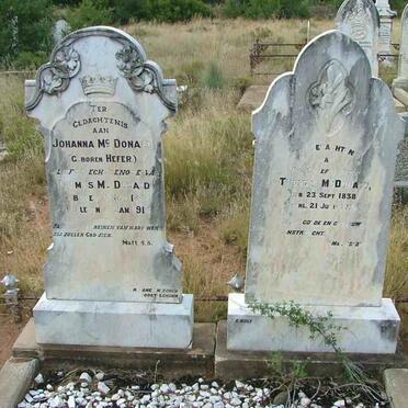 McDONALD Thomas 1838-1926 &amp; Johanna HEFER 1841-1914