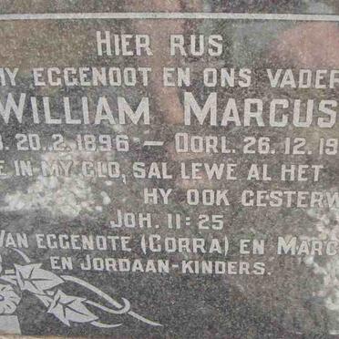 MARCUS William 1896-1956 &amp; Martha Cornelja Jaccominne 1895-1955