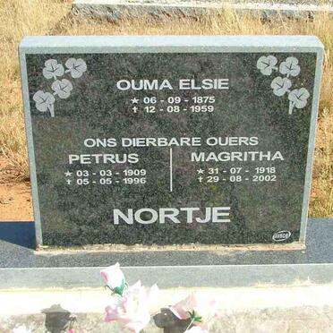 NORTJE Petrus 1909-1996 &amp; Magritha 1918-2002 :: NORTJE Elsie 1875-1959