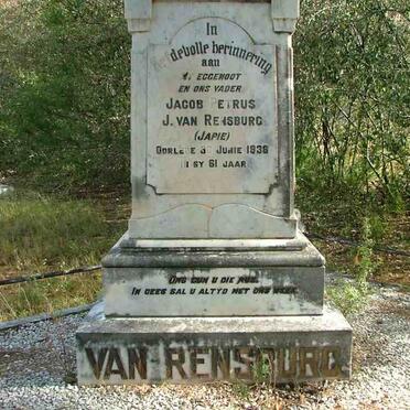 RENSBURG Jacob Petrus, J. van -1938