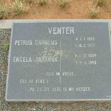 VENTER Petrus Carolus 1883-1977 &amp; Engela Johanna 1884-1949