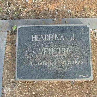 VENTER Hendrina J. 1912-1982