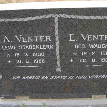 VENTER J.A. 1896-1955 &amp; E. WAUGH 1910-1980