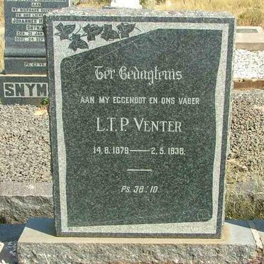 VENTER L.T.P. 1879-1938 &amp; Johanna H. KOTZE 1884-1967