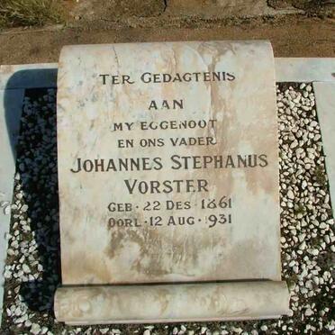 VORSTER Johannes Stephanus 1861-1931 &amp; Helena Hendrina NIENABER 1865-1947