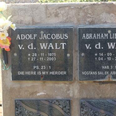 WALT Adolf Jacobus, v.d. 1975-2003 :: V.D. WALT Abraham Liebrecht 1972-2012