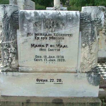 WAAL Maria P., de nee SMITH 1876-1929