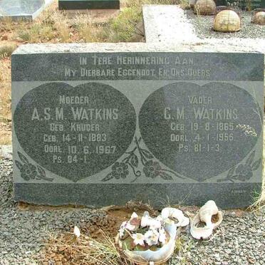 WATKINS G.M. 1865-1955 &amp; A.S.M. KRUGER 1883-1967