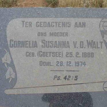 WALT Frans Kruger, v.d. 1885-1948 &amp; Cornelia Susanna COETSEE 1888-1974