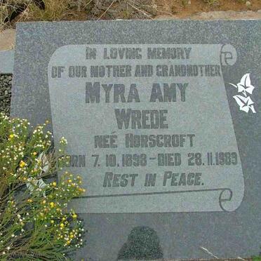 WREDE Eduard Arthur Georg 1899-1949 &amp; Myra Amy HORSCROFT 1898-1989