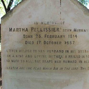 PELLISSIER Martha nee MURRAY 1814-1887