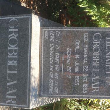 GROBBELAAR Charlotte Henriette nee HAVENGA 1895-1955