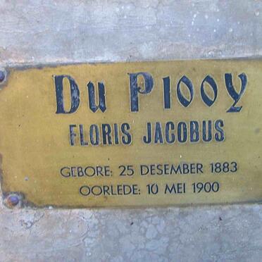 PLOOY  Floris Jacobus, du  1883-1900