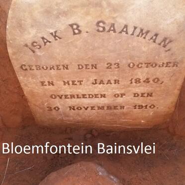 SAAIMAN Isak B. 1840-1910