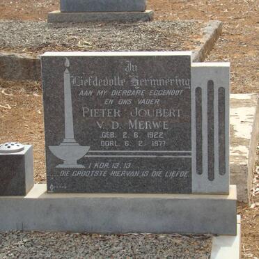 MERWE Pieter Joubert, v.d. 1922-1977