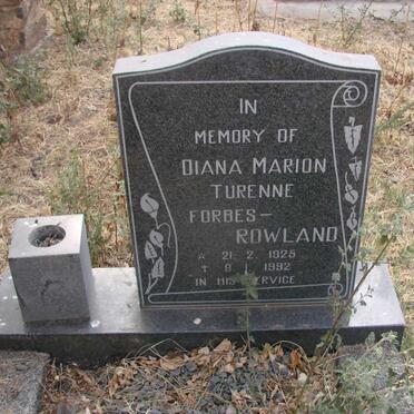 FORBES Diana Marion Turenne, Rowland 1925-1992