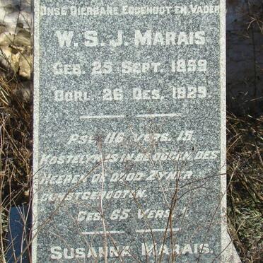 MARAIS W.S.J. 1859-1929