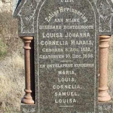 MARAIS Louisa Johanna Cornelia 1852-1896 :: MARAIS Maria :: MARAIS Louis :: MARAIS Cornelia :: MARAIS Samuel :: MARAIS Louisa