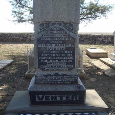 VENTER Petrus Albertus 1873-1926