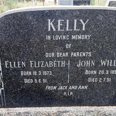 KELLY John William 1859-1951 &amp; Ellen Elizabeth 1873-1951