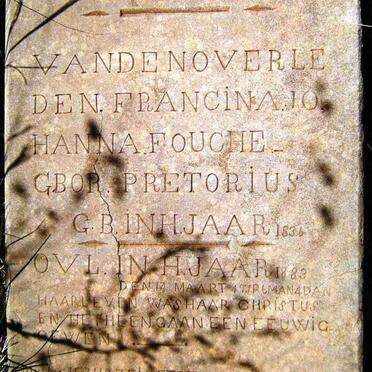 FOUCHE Francina Johana nee PRETORIUS 1836-1883