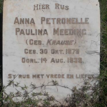 MEEDING Anna Petronelle Paulina nee KRAUSE 1879-1939