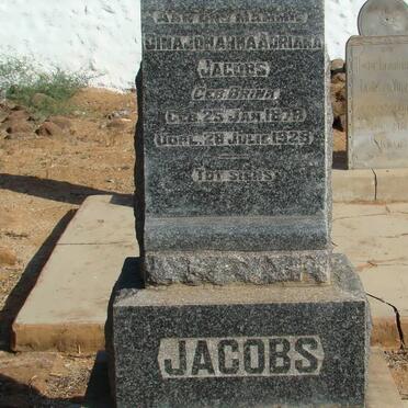 JACOBS Dina Johanna Adriana nee BRINK 1878-1928