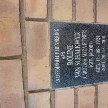 SCHALKWYK Carolina Alida Eitner, van nee JACOBS 1921-2010