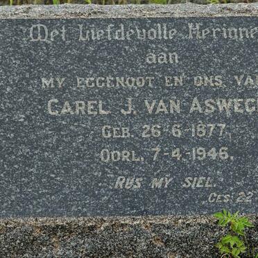 ASWEGEN Carel J., van 1877-1946