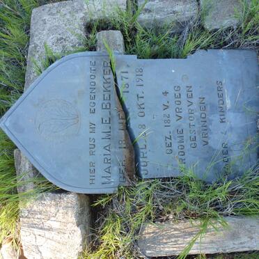 BEKKER Maria M.E. 1871-1918